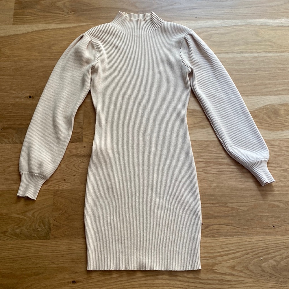 Turtleneck Long Sleeve Sweater Dress